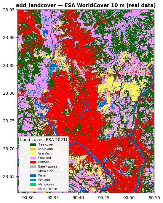 ESA WorldCover 10 m land cover