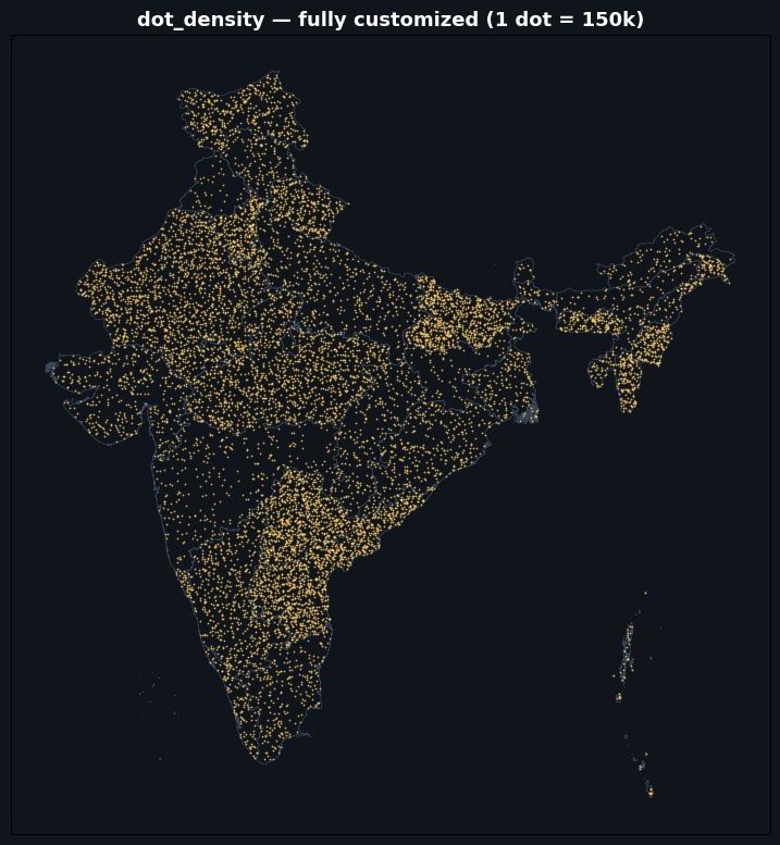 Dot-density — 1 dot = 150k